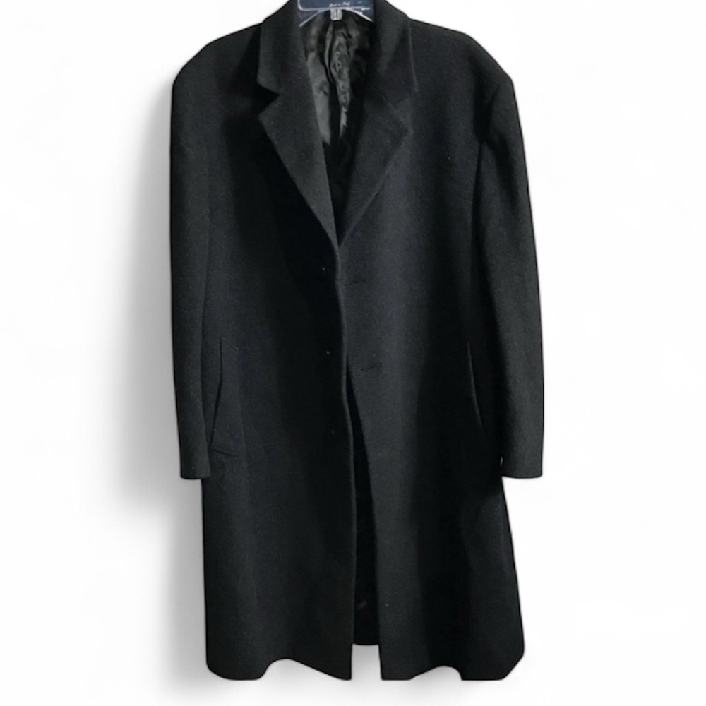 Loro Piana Italy Jacob Siegel 100% Lambs Wool Winter Coat 42S Black Nordstrom